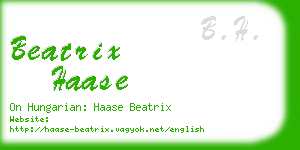 beatrix haase business card